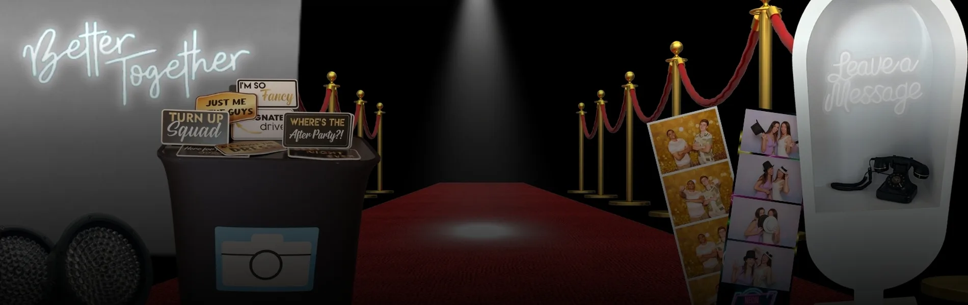 Photo booth red carpet, props, and upgrades — New England Photo Booth