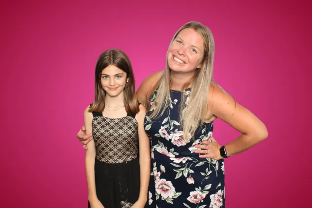 Hot Pink photo booth backdrop