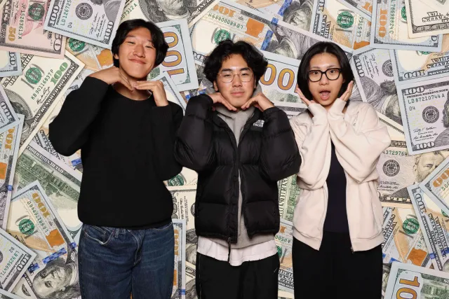 Money Bags photo booth backdrop