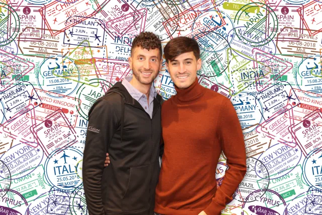 Passport photo booth backdrop