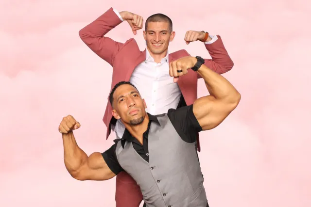 Pink Clouds photo booth backdrop