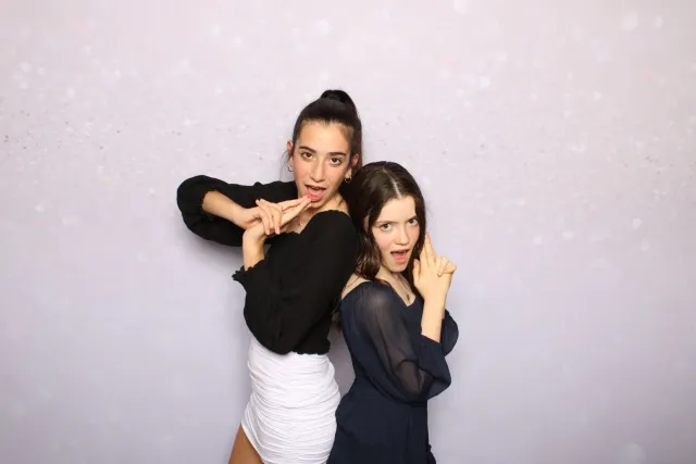 White Glitter photo booth backdrop